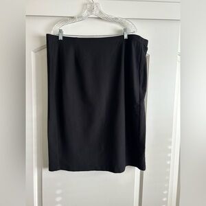 EILEEN FISHER Black Viscose Pencil Skirt, Sz 2X